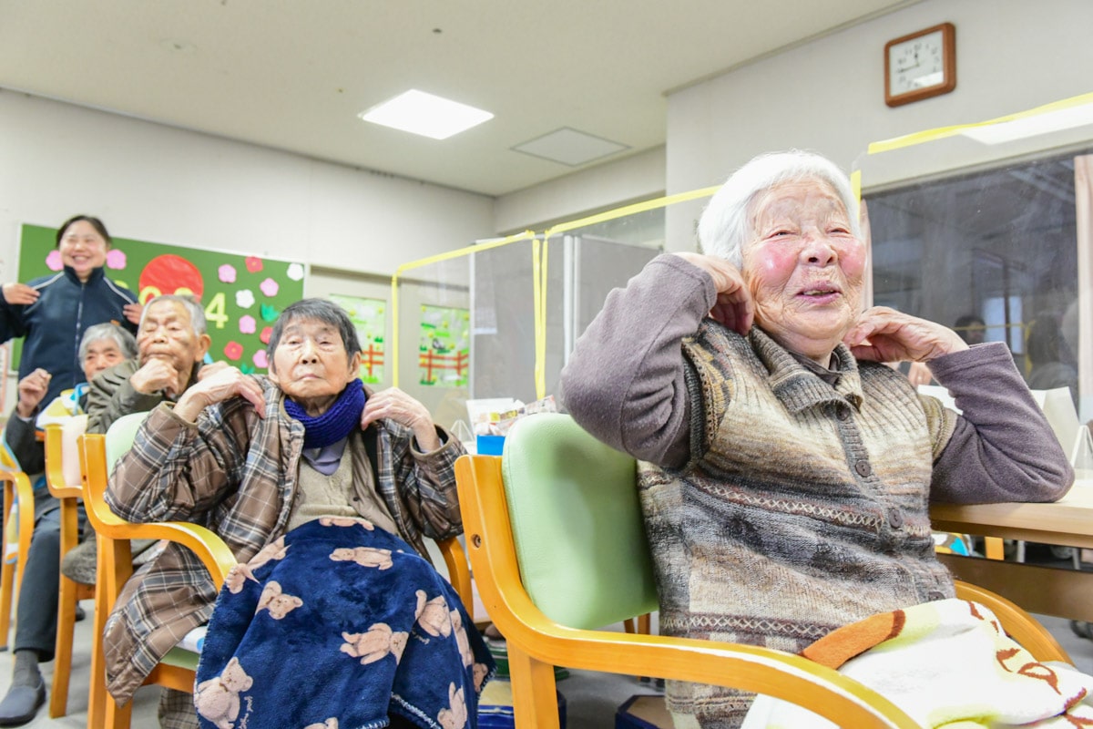 デイサービスセンターの利用者の様子