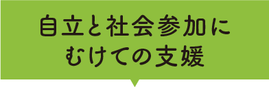 自立と社会参加にむけての支媛