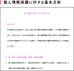 個人情報保護に対する基本方針