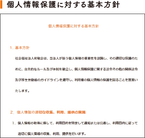 個人情報保護に対する基本方針